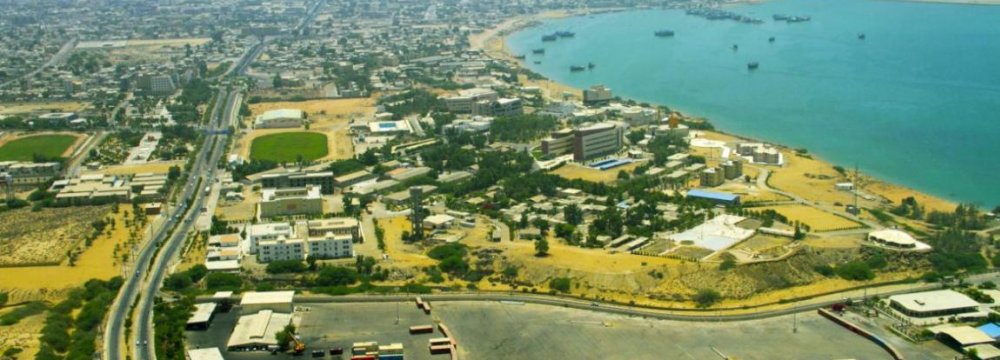 The development of Shahid Beheshti Port in Chabahar, located on the southernmost tip in Iran in the Gulf of Oman, started in 2007.