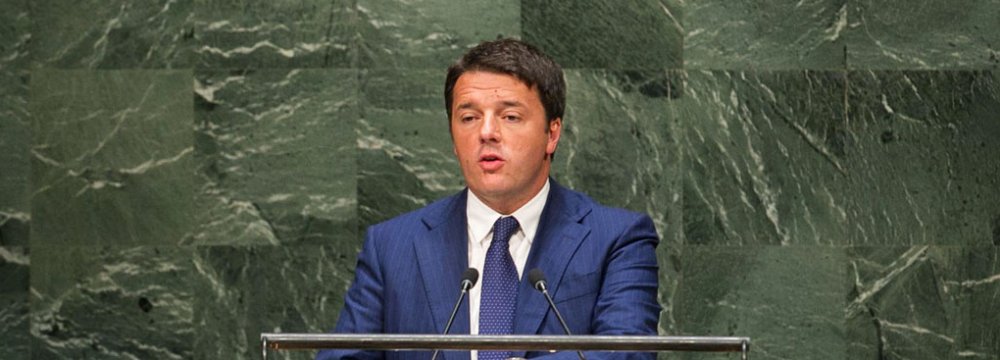 Renzi Says Austerity Destroying Europe