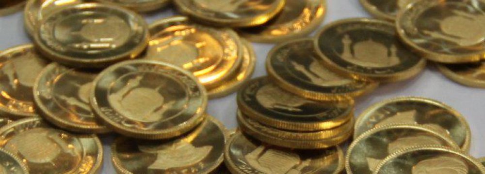 Gold Coin Prices Up 2% in Tehran Market