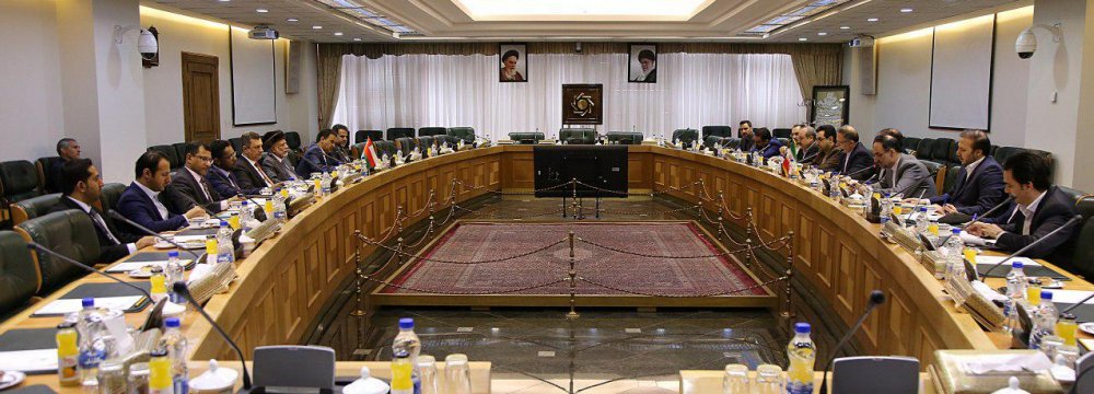 The central bank officials of Iran and Oman convened in Tehran on March 17.