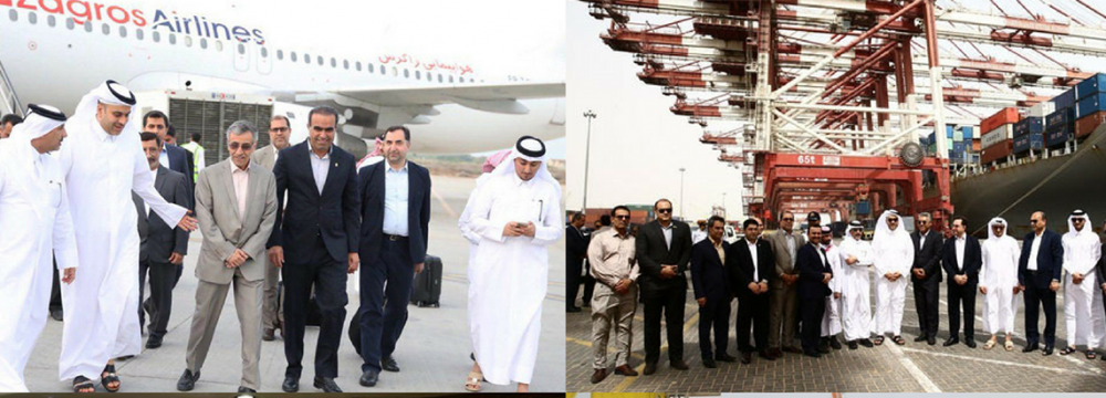 A delegation of high-ranking officials from Qatar’s Ports Management Company recently paid a visit to Iran’s southern ports and met their Iranian counterparts.