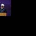 President Hassan Rouhani delivers a speech during a ceremony marking  National Nuclear Technology Day on Monday.