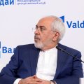 Foreign Minister Mohammad Javad Zarif attends a session of the Valdai Discussion Club in Moscow on Feb. 19.
