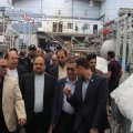 Minister of Industries, Mining and Trade Mohammad Shariatmadari (C) inaugurated the second production phase of Parla Textile Company in Tabriz on April 24.