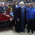 President Hassan Rouhani visited the IKCO factory in Tehran in May 2017. (File Photo)