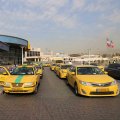 Yellow cabs at Tehran’s Mehrabad International Airport