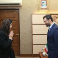 ICT Minister Mohammad Javad Azari-Jahromi (R) and the Asia-Pacific Telecommunity’s secretary general, Areewan Haorangsi, met in Tehran on May 8.