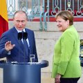 The Kremlin said Merkel and Putin held a ““very serious and detailed” three-hour discussion during their meeting outside of Berlin, including an exchange of views on Ukraine, Syria, Iran, and a crucial pipeline project.