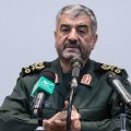 IRGC chief, Mohammad Ali Jafari, addresses a gathering of military commanders in Tehran on Oct. 8.