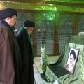 Ayatollah Seyyed Ali Khamenei visits the mausoleum of Ayatollah Ruhollah Khomeini, the late founder of the Islamic Republic, on Jan. 31.