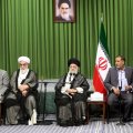 Ayatollah Seyyed Ali Khamenei addresses a cultural meeting in Tehran on June 10.	