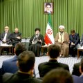 Ayatollah Seyyed Ali Khamenei received poets writing on religious issues in Tehran on Feb. 24.