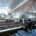 Ayatollah Seyyed Ali Khamenei addresses a ceremony on June 4 to mark the 1989 demise of Imam Khomeini, the late founder of the Islamic Republic. 