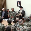 Ayatollah Seyyed Ali Khamenei meets air defense commanders and staff in Tehran on Sept. 3.