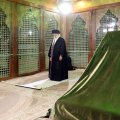 The Leader prays at the shrine of the late Imam Khomeini in southern Tehran on Feb. 1. 
