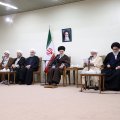 Ayatollah Seyyed Ali Khamenei meets the chairman and other members of the Assembly of Experts in Tehran on March 15. 