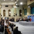 Ayatollah Seyyed Ali Khamenei addresses people from East Azarbaijan Province in Tehran on Feb. 15.