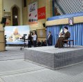 Ayatollah Seyyed Ali Khamenei receives top military officials in Tehran on April 19.   