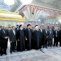 President Hassan Rouhani and his Cabinet renewed allegiance with the late Imam Khomeini at his mausoleum in Tehran on Aug. 27.