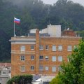 Russia on Saturday was forced to vacate its consulate  in San Francisco and two diplomatic buildings in  New York and Washington.