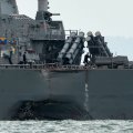 On Monday, the destroyer USS John S. McCain and an oil tanker collided off Singapore, injuring five sailors and leaving 10 others missing.