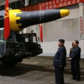 North Korean leader Kim Jong Un inspects the long-range strategic ballistic missile (File Photo)