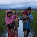 The violence has sent tens of thousands of Rohingya fleeing across the border into Bangladesh