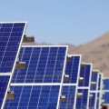 Photovoltaic panels at Mokran Solar Power Complex