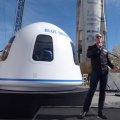 Blue Origin founder Jeff Bezos discusses the status of the company’s New Shepard suborbital vehicle. (File Photo)