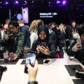 Samsung unveiled its Galaxy S9 at the event.
