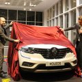 Senior Vice President of Renault Corporate Design Laurens van den Acker unveiling the company’s  Koleos model in Tehran. 