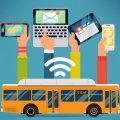 In addition to Internet and digital libraries, LCD display systems will be installed on the public buses.