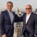 Disney chairman CEO Robert Iger (L) and 21st Century Fox executive chairman Rupert Murdoch