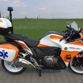 Motorcycle ambulances operate in cities with populations of more than 500,000.