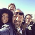 From left: Penélope Cruz, Javier Bardem, Asghar Farhadi, Eduard Fernández and Ricardo Darín after completing the filming of ‘Everybody Knows’ in Spain.