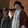 Ayatollah Seyyed Ali Khamenei speaks at the graduation ceremony of Army cadets in Tehran on Oct. 25.