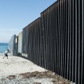 Trump has pledged that Mexico will pay for the wall, which could cost up to $21.5 billion. The picture shows a section of the  wall separating Mexico and the US, in Tijuana, Mexico.