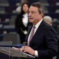 ECB President Mario Draghi addresses European Parliament lawmakers on February 26.