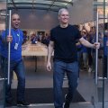 India has become one of the largest recipients of foreign direct investment on account of reform measures taken  by the government. The picture shows Apple CEO Tim Cook (C) exits an Apple Store in India.
