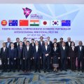 A group picture of ministers from the 16 participating countries who attended the  4th RCEP Intersessional Ministerial Meeting held in Singapore on March 3.