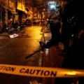 Body of a man killed in Pasig, Metro Manila, on Feb. 1.