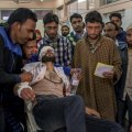 A student was wounded by pellets fired by Indian forces  in Srinagar on April 15.