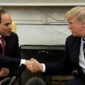 Donald Trump (R) and Abdel Fattah al-Sisi