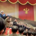 Kim Jong Un (4th L) attends a performance held for participants of the ruling party. The undated picture was provided by KCNA in Pyongyang on Dec. 29, 2016.