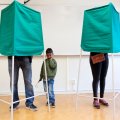 People at polling stations in Stockholm, Sweden, on September 9