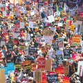 Massive Anti-Trump Protests in Britain 