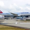 A picture of a Boeing 777-300 painted in Turkish Airlines livery circulated on the Internet purporting to be the aircraft Iran Air is about to receive (Photo @jenschuld Instagram) 