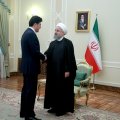 Iran’s President Hassan Rouhani (R) met with KRG Prime Minister Nechirvan Barzani in Tehran on Jan. 22, 2018. (File Photo)