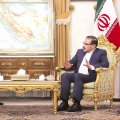 Luxembourg’s Foreign Minister Jean Asselborn (L) meets Secretary of Iran’s Supreme National Security Council Ali Shamkhani in Tehran on Feb. 13.